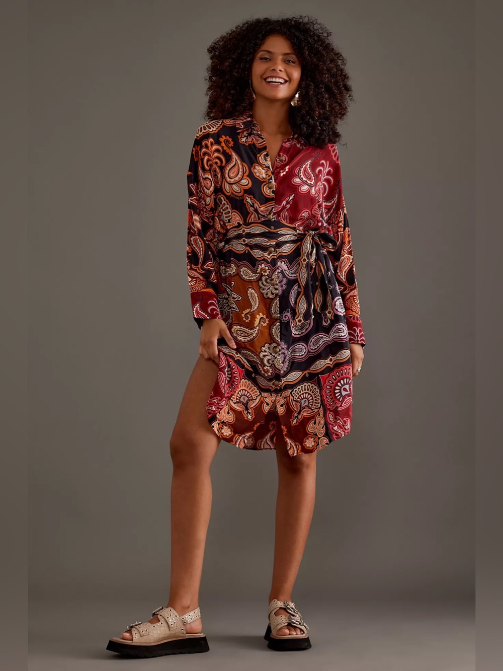 Farm Rio Black Sweet Mermaids Maxi Shirt